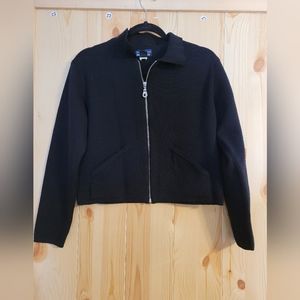 Patagonia W's Au Fait Women's Black Cardigan Sweater Jacket 100% Wool Size M